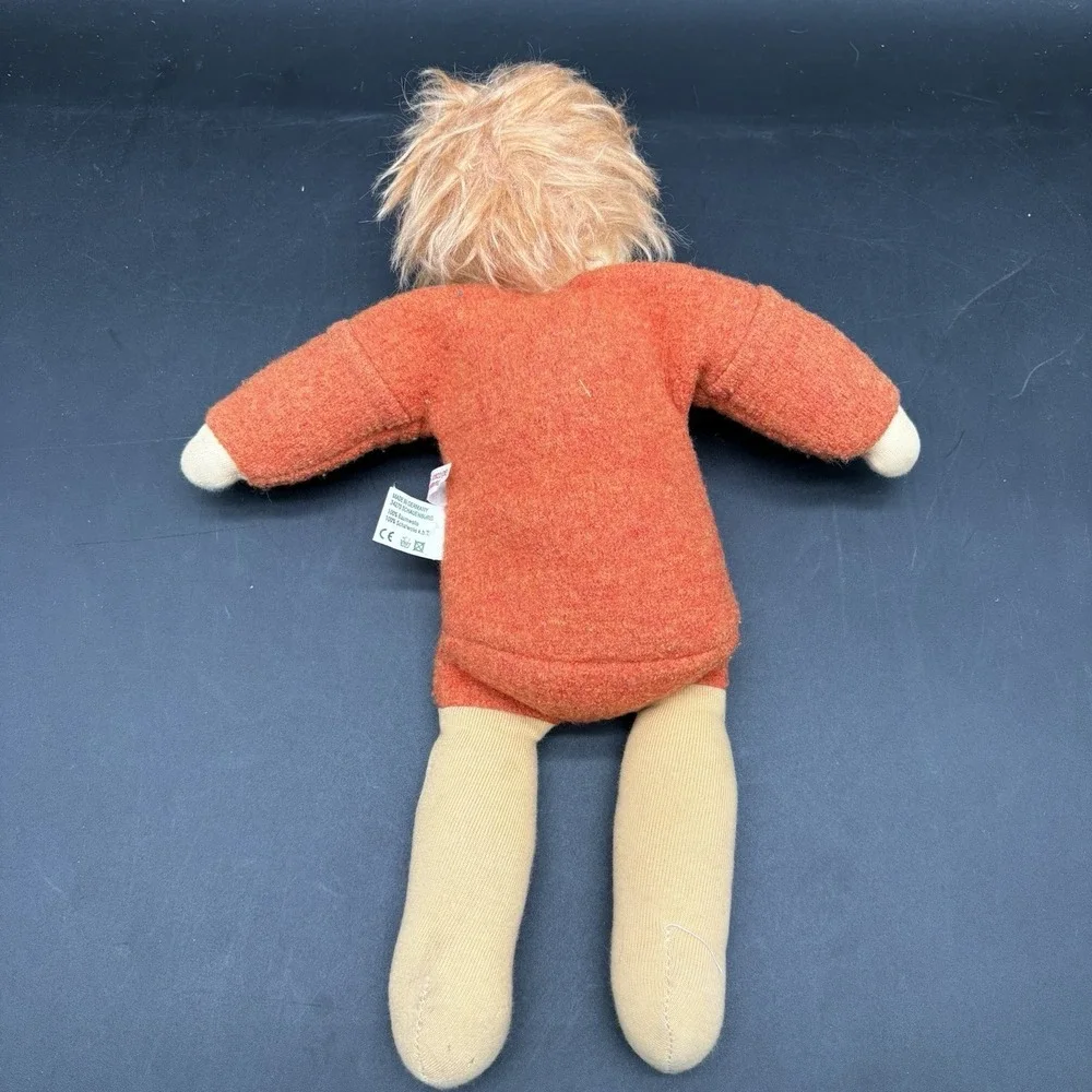 Nanchen Natur Vintage Boy Doll Orange Wool Germany Waldorf Style 12